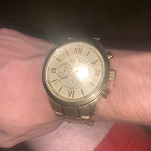Fossil gold tone men’s watch